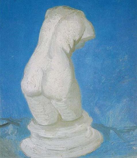 Vincent Van Gogh Plaster-Torso (female) in back view oil painting picture